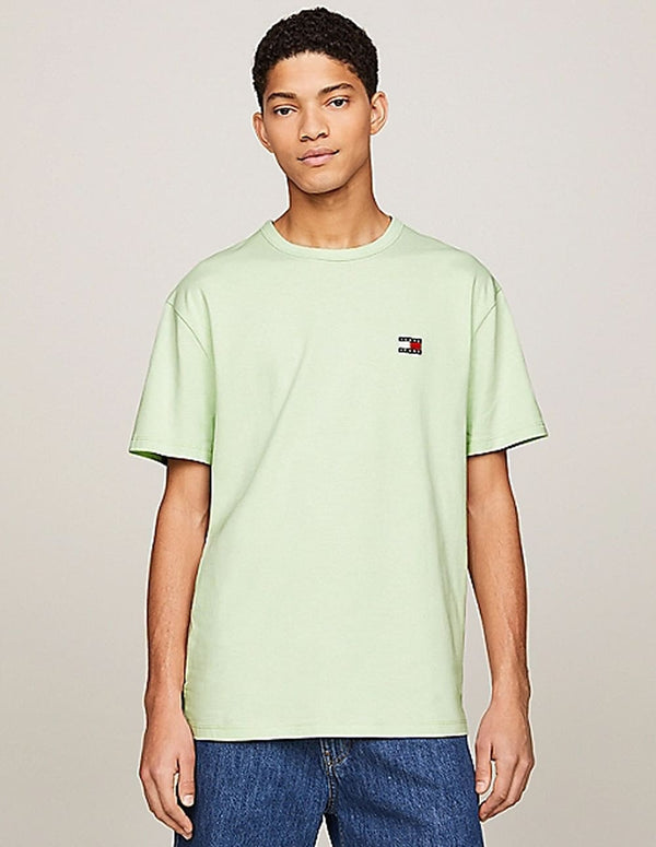 Camiseta Tommy Jeans con Parche Bordado Verde Hombre