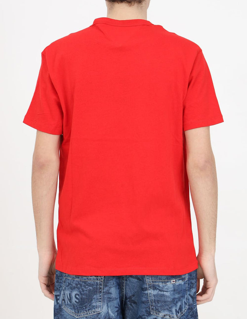 Camiseta Tommy Jeans con Parche Bordado Roja Hombre