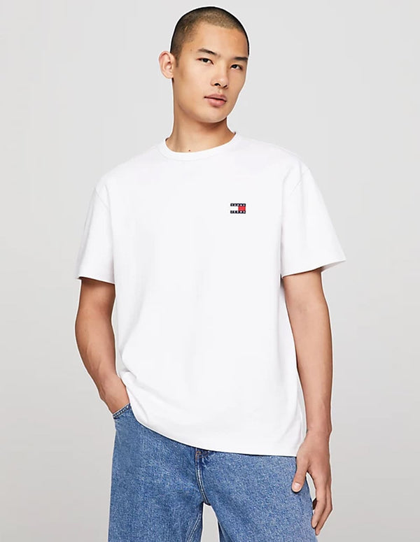 Camiseta Tommy Jeans con Parche Bordado Blanca Hombre