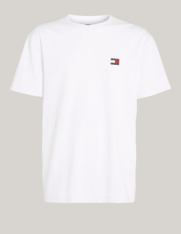 Camiseta Tommy Jeans con Parche Bordado Blanca Hombre