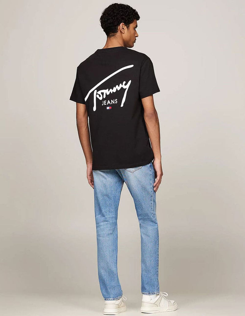 Camiseta Tommy Jeans con Logo Negra Hombre