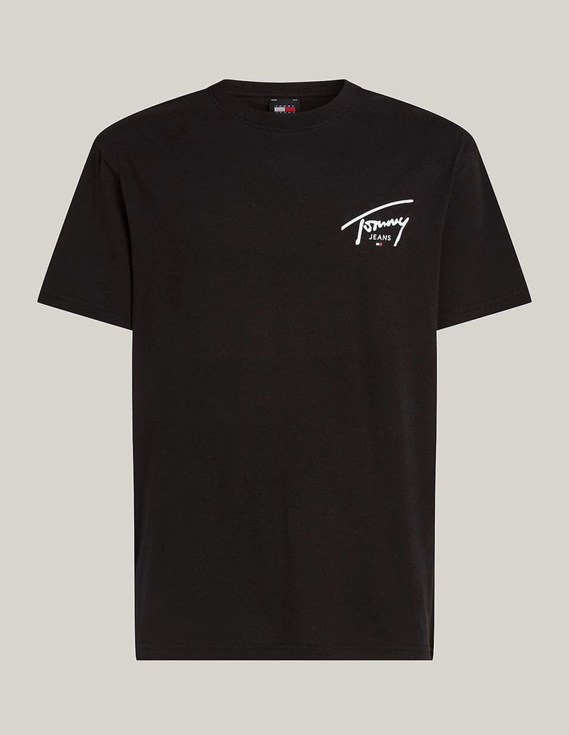 Camiseta Tommy Jeans con Logo Negra Hombre