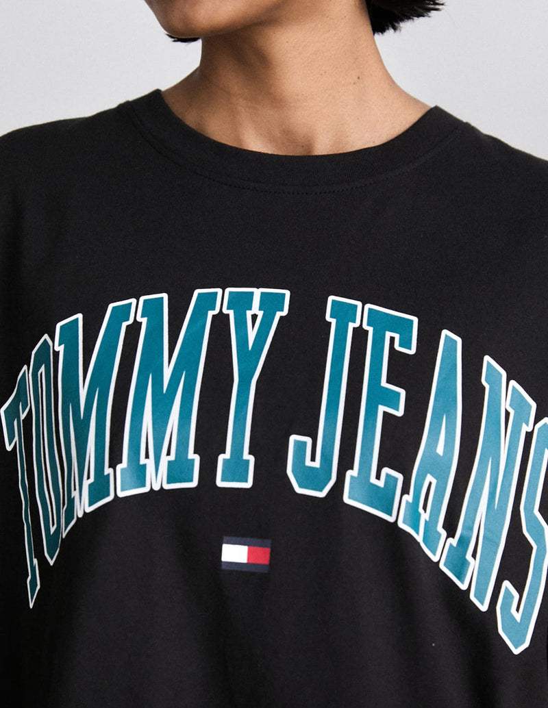 Camiseta Tommy Jeans Popcolor Varsity Negra Unisex