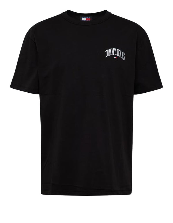 Camiseta Tommy Jeans Reg Varsity Negra Hombre DM0DM18665BDS NEGRO