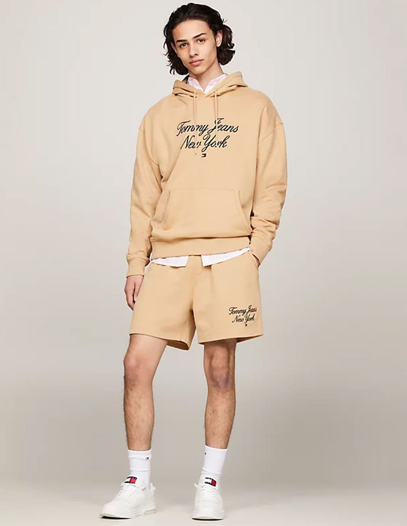 Pantalón Corto Tommy Jeans con Logo Beige Hombre