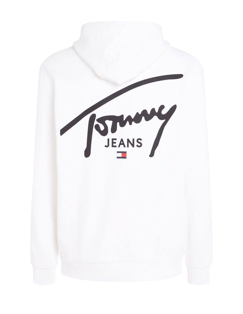 Sudadera con Capucha Tommy Jeans Signature Logo Blanca Hombre