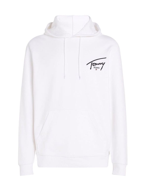 Sudadera con Capucha Tommy Jeans Signature Logo Blanca Hombre