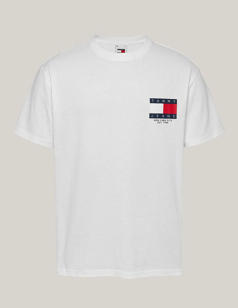 Camiseta Tommy Jeans con Logo en la Espalda Blanca Hombre