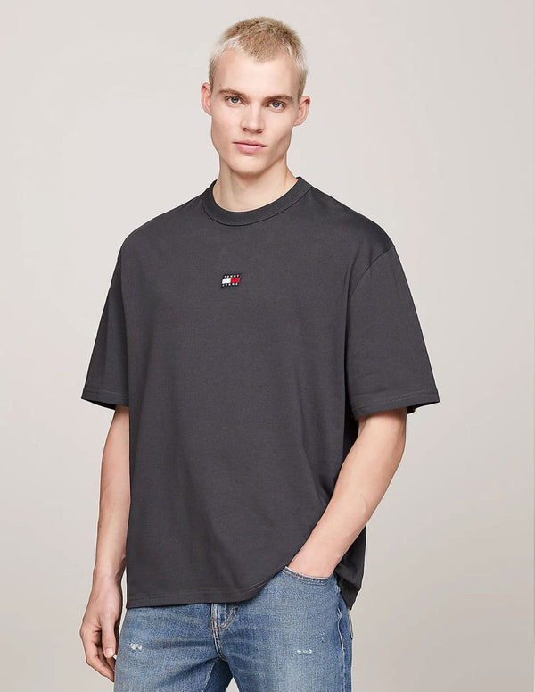 Camiseta Tommy Jeans Logo Patch Negra Hombre