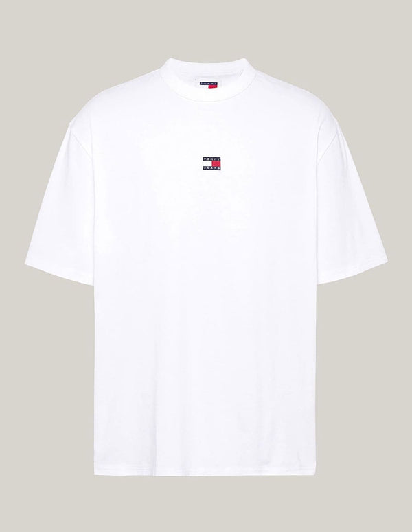 Camiseta Tommy Jeans Logo Patch Blanca Hombre