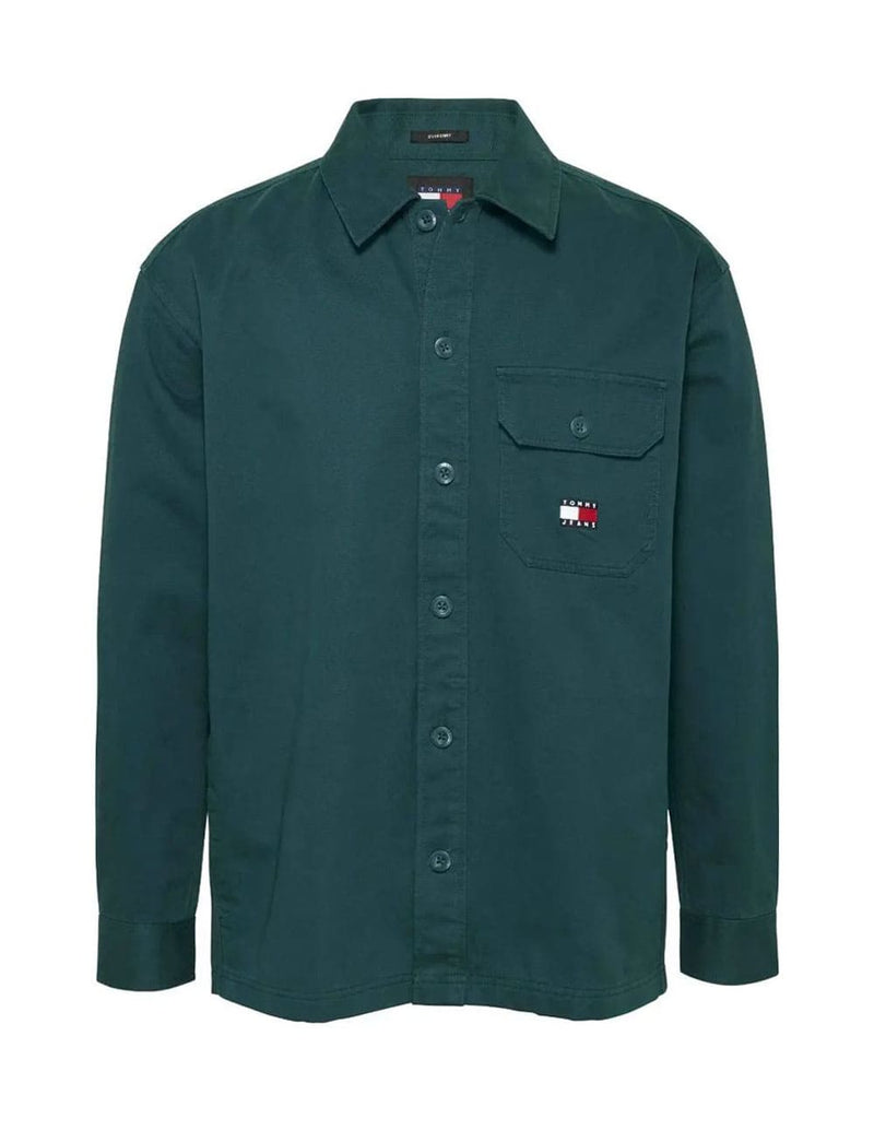 Sobrecamisa Tommy Jeans con Logo Verde Hombre