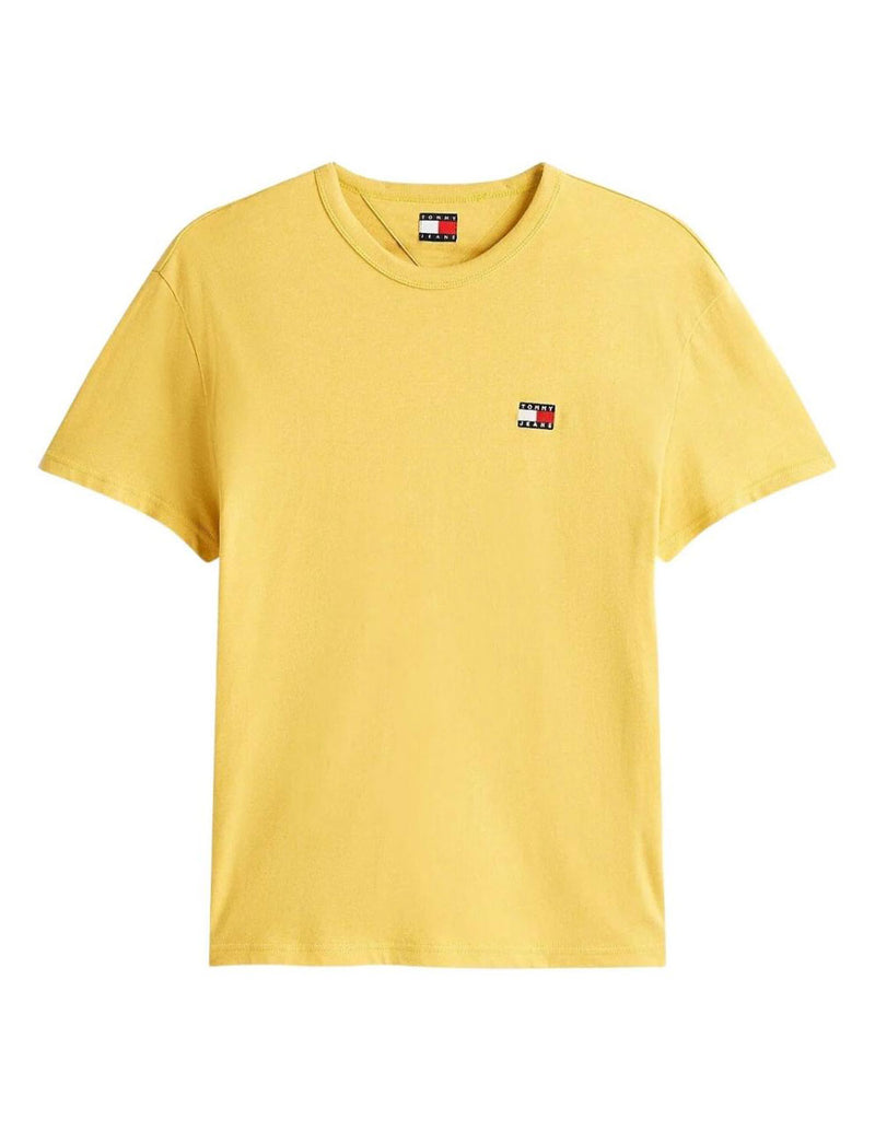 Camiseta Tommy Jeans con Parche de Logo Amarilla Hombre