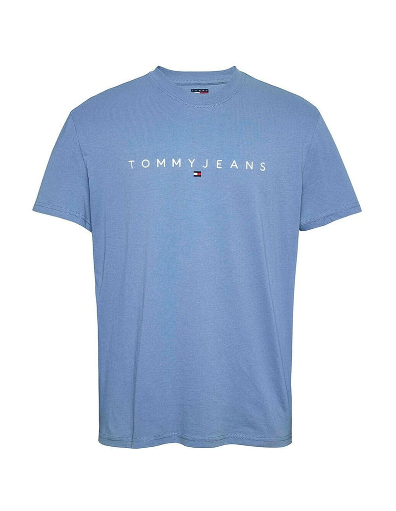 Camiseta Tommy Jeans con Logo Bordado Azul Hombre