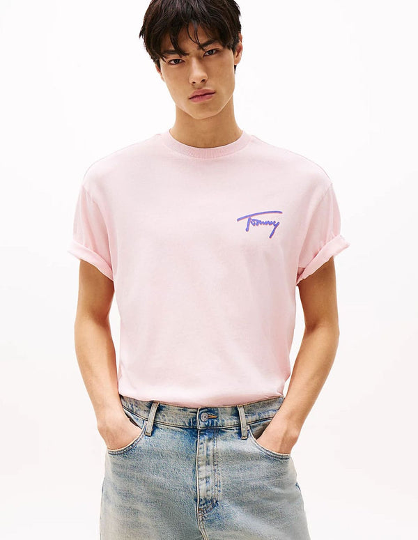 Camiseta Tommy Jeans Logo Graphic Rosa Hombre
