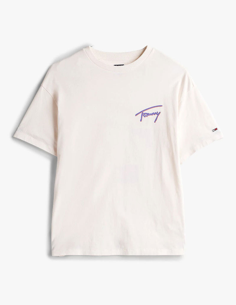 Camiseta Tommy Jeans Logo Graphic Blanca Hombre