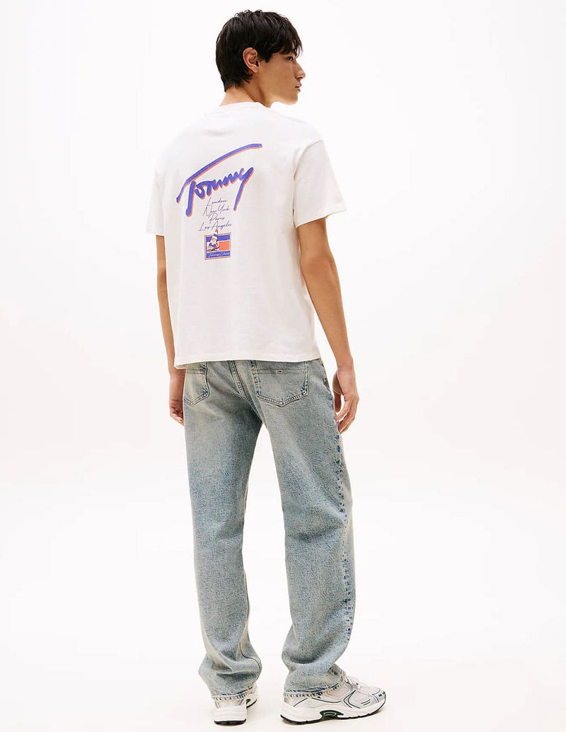 Camiseta Tommy Jeans Logo Graphic Blanca Hombre