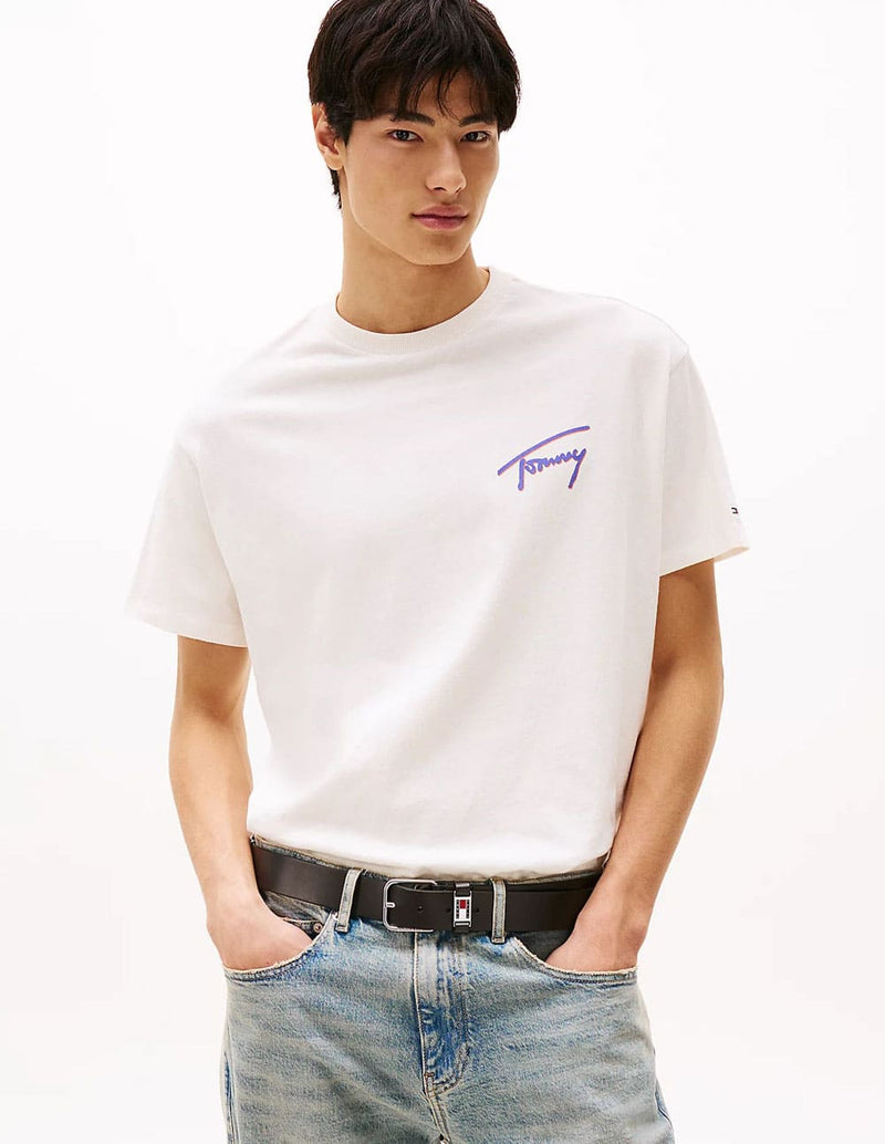 Camiseta Tommy Jeans Logo Graphic Blanca Hombre