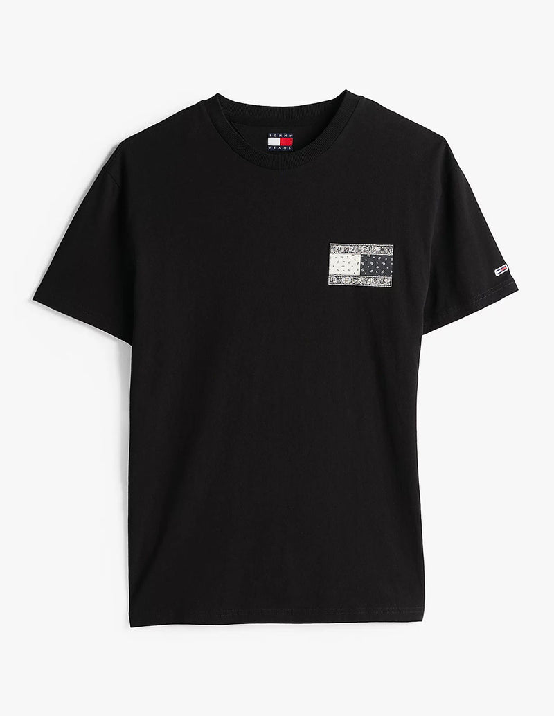 Camiseta Tommy Jeans con Estampado en la Espalda Negra Hombre