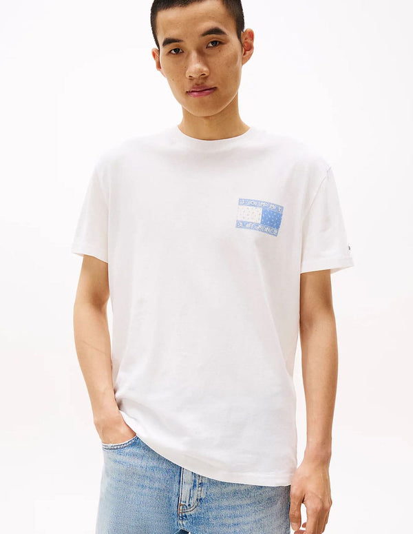 Camiseta Tommy Jeans con Estampado Blanca Hombre