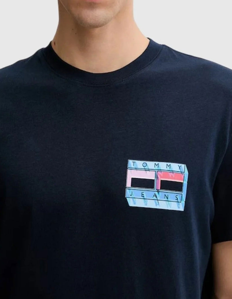 Camiseta Tommy Jeans con Logo Azul Marino Hombre