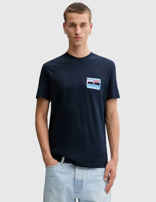 Camiseta Tommy Jeans con Logo Azul Marino Hombre