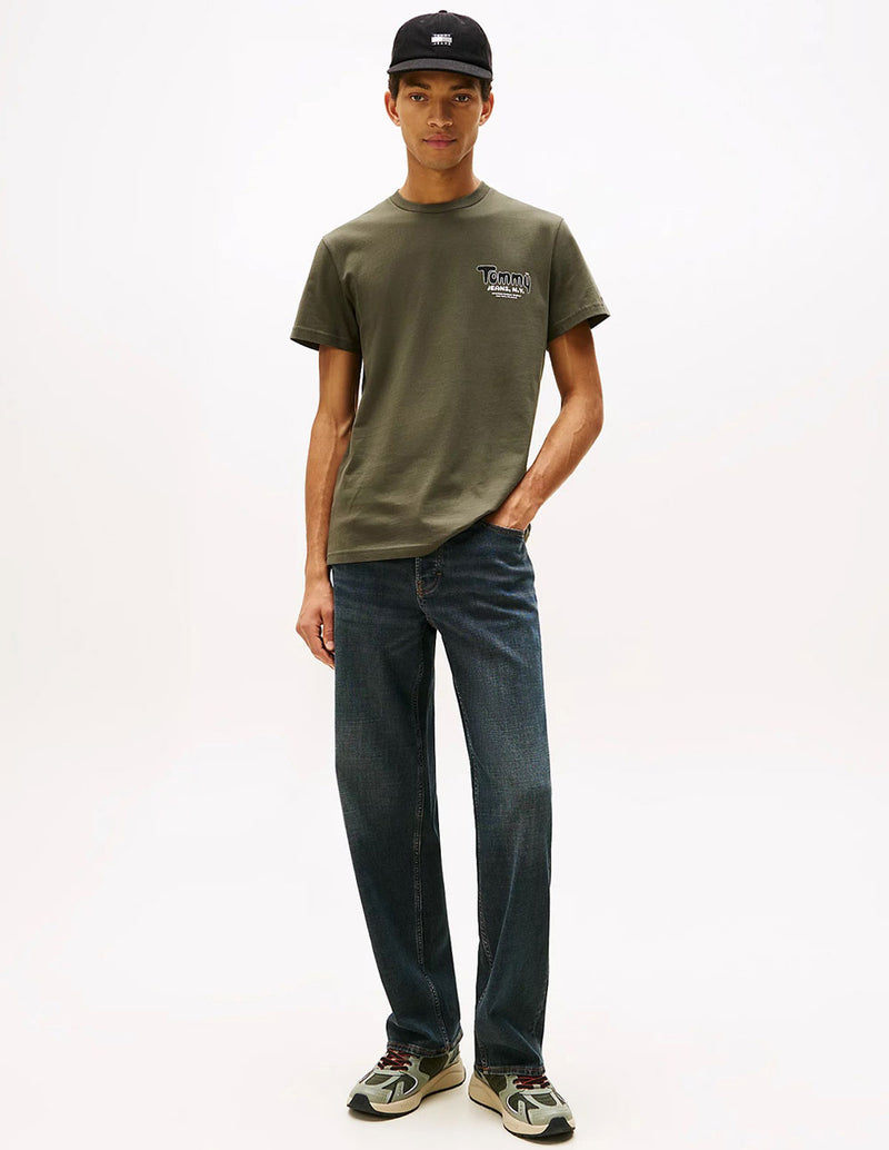 Camiseta Tommy Jeans con Logo Verde Hombre