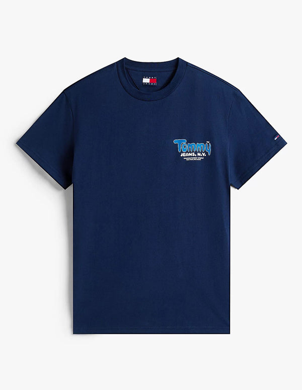 Camiseta Tommy Jeans con Logo Azul Marino Hombre