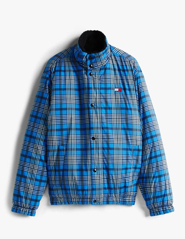 Chaqueta Tommy Jeans Reversible Teddy Relaxed Azul y Negra Hombre