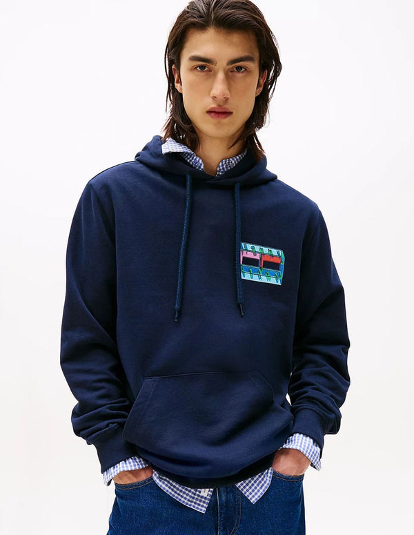 Sudadera con Capucha Tommy Jeans Graphic Logo Azul Hombre