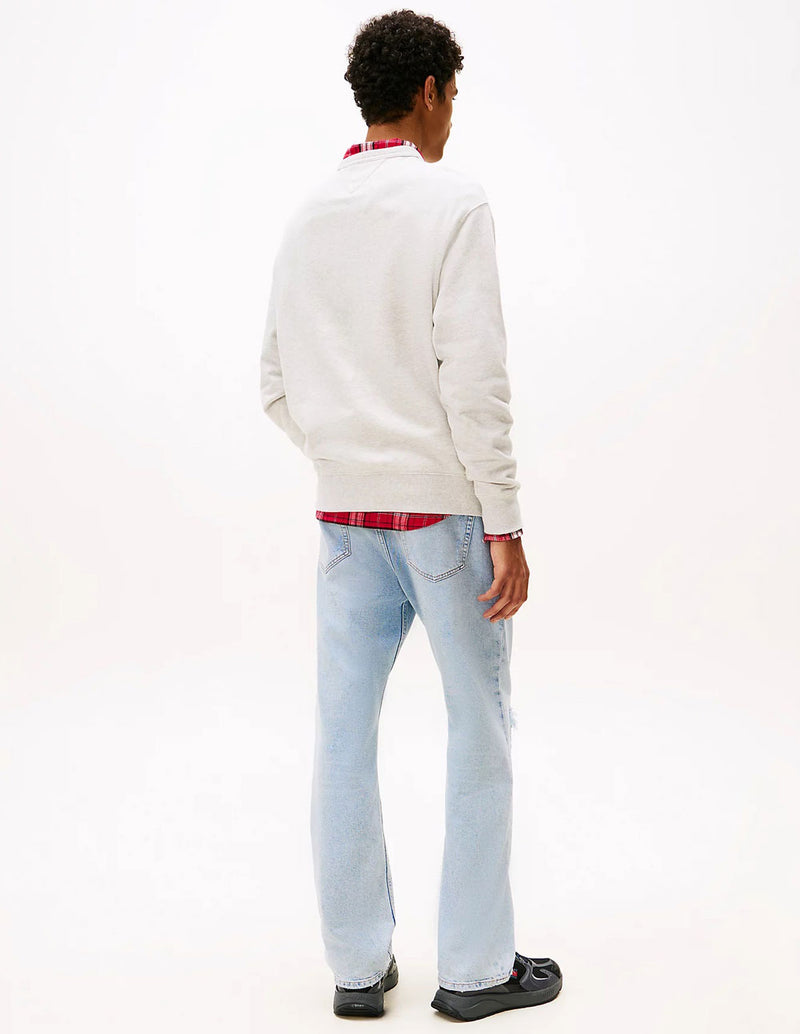 Sudadera Tommy Jeans con Logo de Rizo Gris Hombre