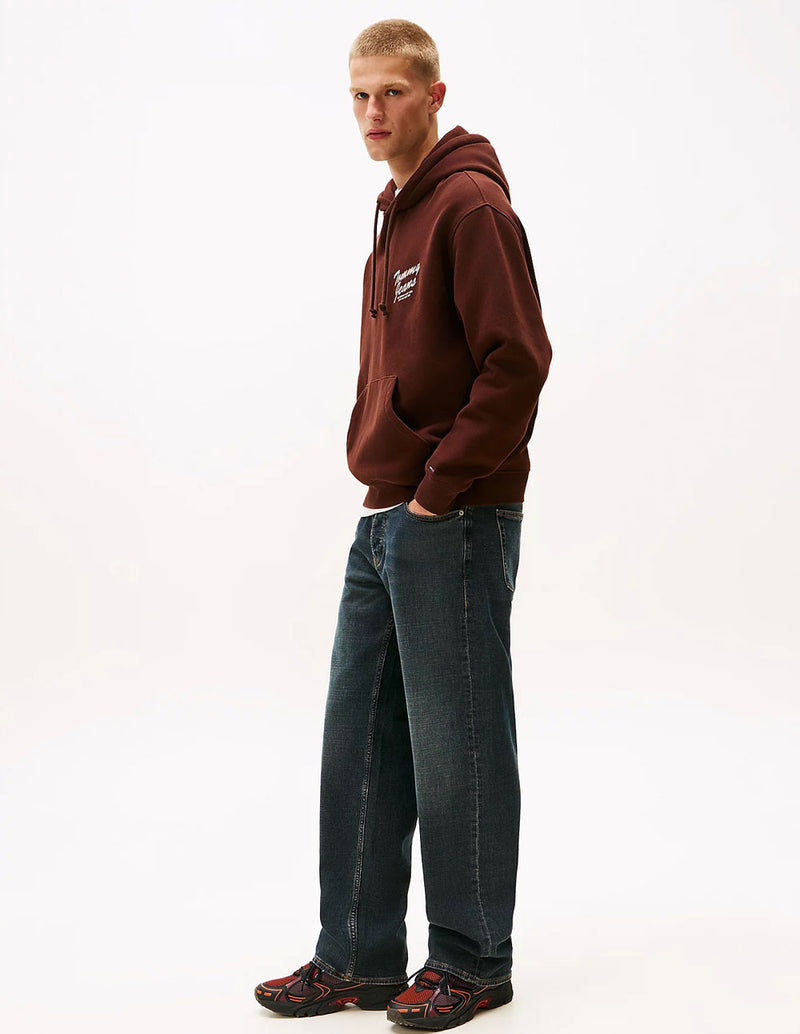 Sudadera con Capucha Tommy Jeans Graphic Logo Marrón Hombre