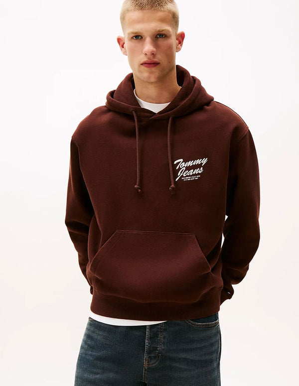 Sudadera con Capucha Tommy Jeans Graphic Logo Marrón Hombre