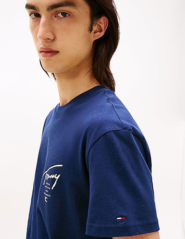 Camiseta Tommy Jeans Sign Ciity Azul Hombre