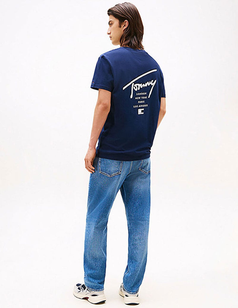 Camiseta Tommy Jeans Sign Ciity Azul Hombre