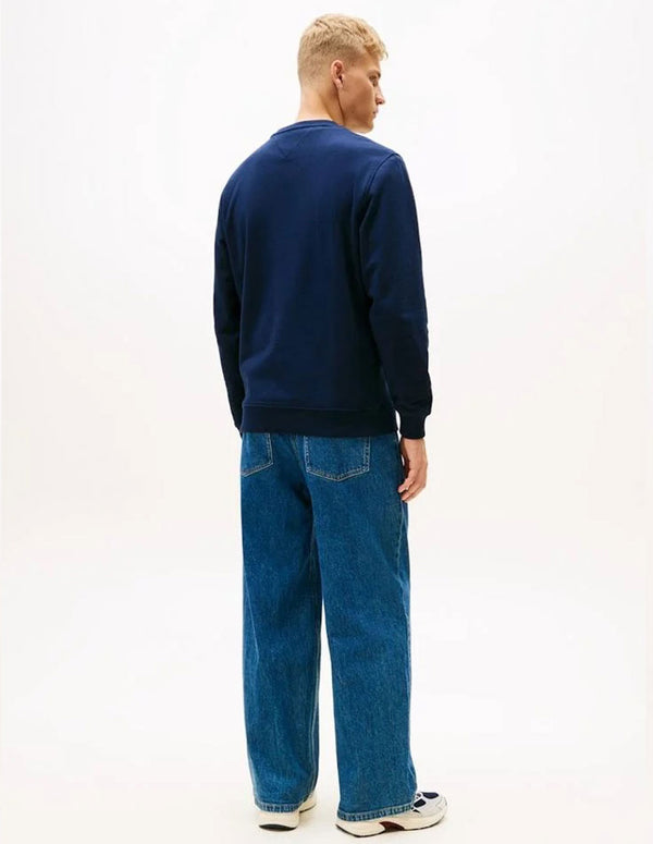 Sudadera Tommy Jeans con Logo Azul Hombre