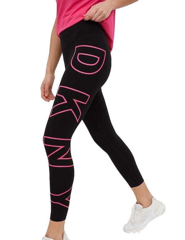 Leggings Donna Karan Outline Logo Rosa Mujer