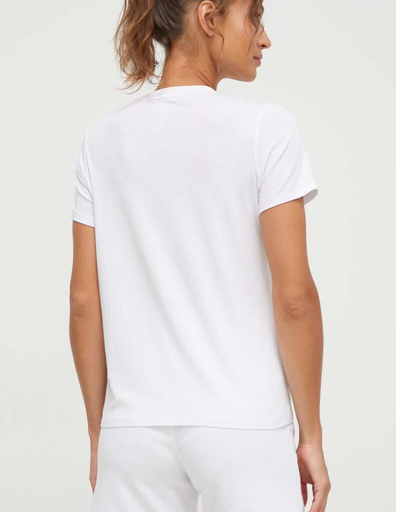 Camiseta Donna Karan Outline Logo Blanca Mujer