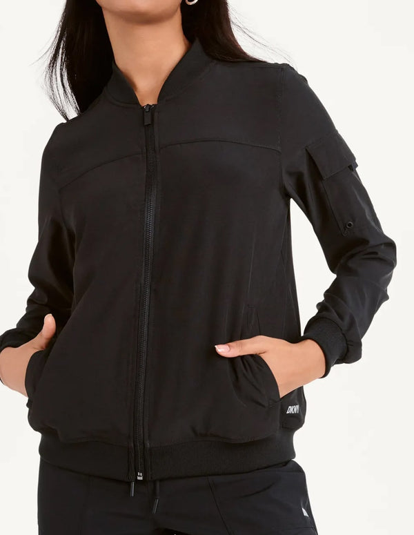 Chaqueta Cargo Donna Karan con Logo Negra Mujer