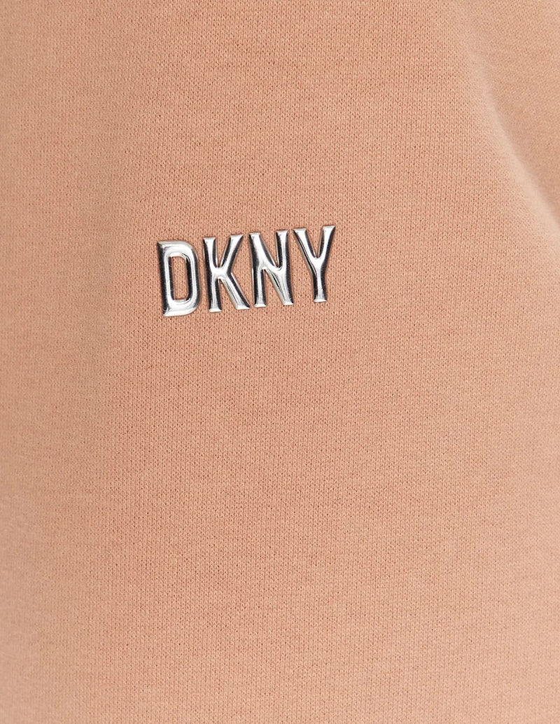 Pantalón Donna Karan con Logo Metalizado Marrón Mujer