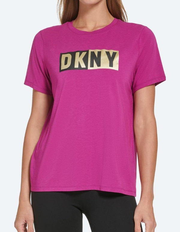 Camiseta Donna Karan con Logo Rosa Mujer