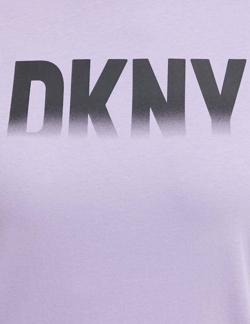Camiseta Donna Karan con Logo Morada Mujer
