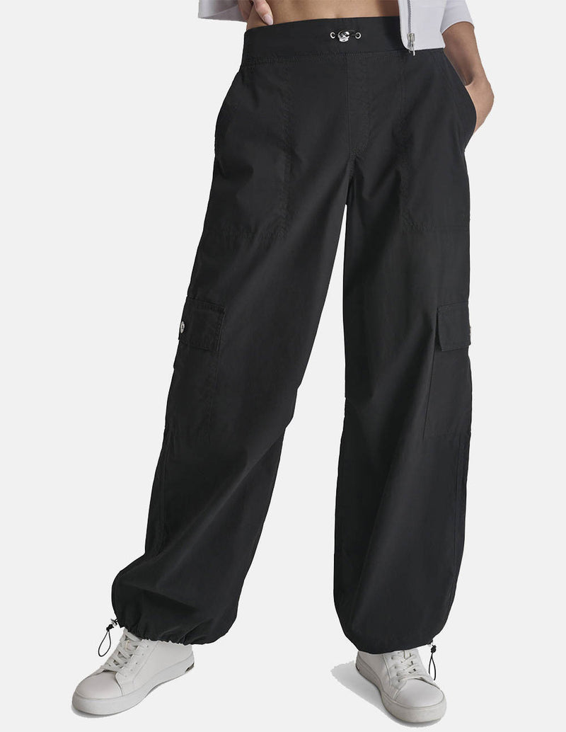 Pantalón Cargo Donna Karan Amplio Negro Mujer