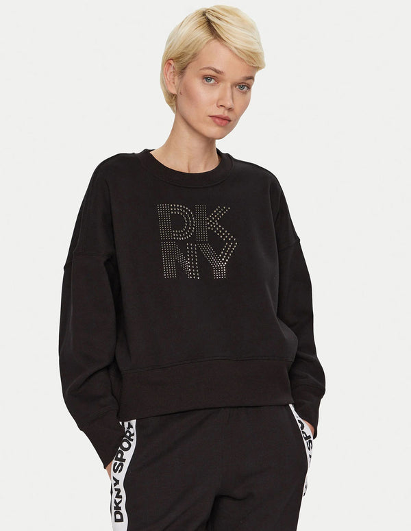 Sudadera Donna Karan con Logo Negra Mujer