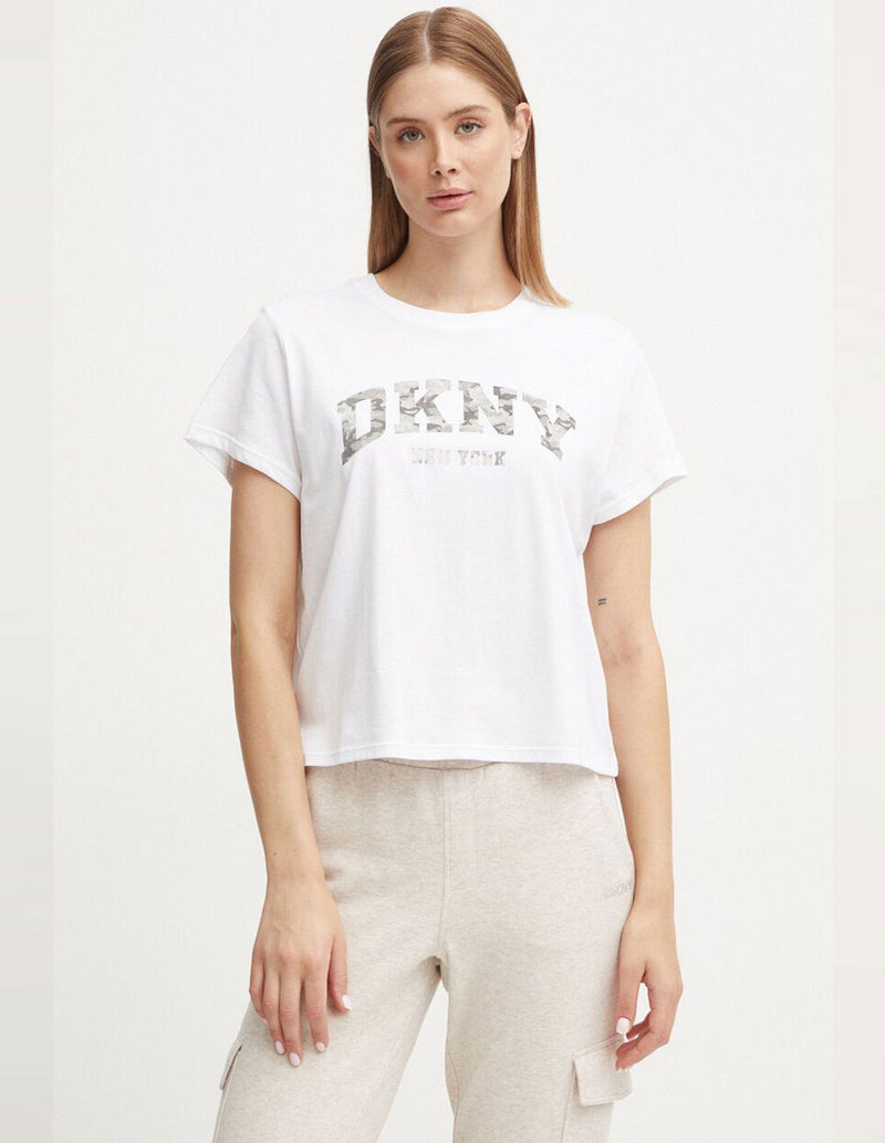 Camiseta Donna Karan con Logo Blanca Mujer