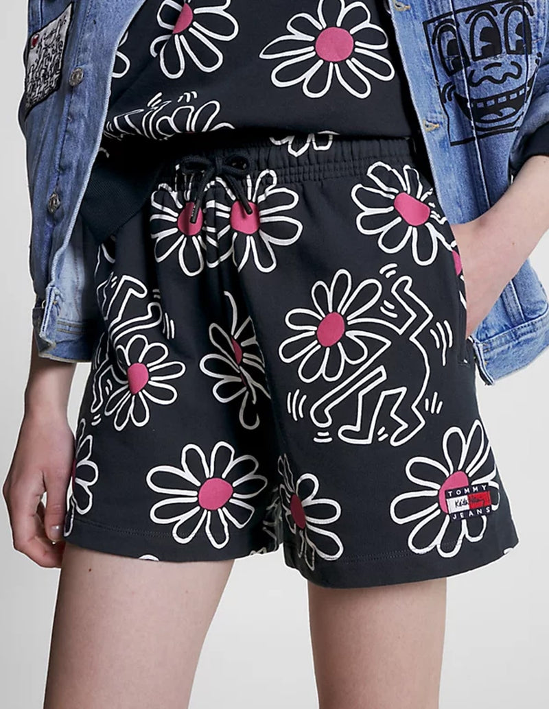 Tommy Jeans x Keith Haring Flower Print Multicolor Women's Short