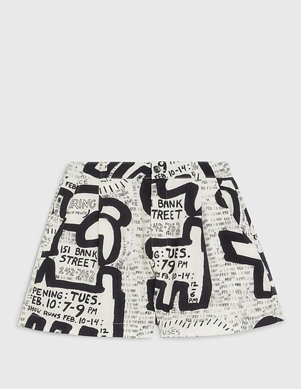 Tommy Jeans x Keith Haring Exhibition Poster Print Shorts Multicolor Women