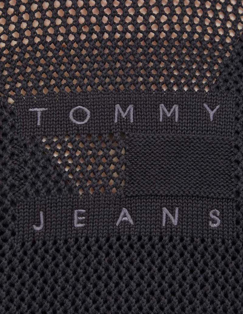 Jersey Tommy Jeans de Punto Calado Negro Mujer