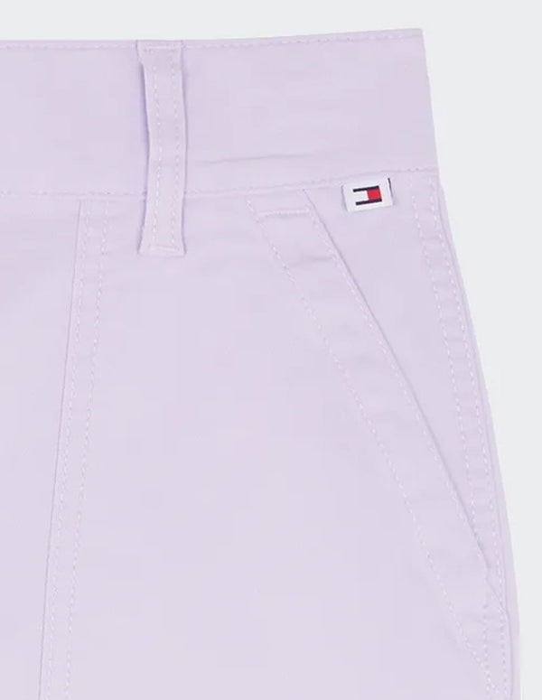 Pantalón Corto Tommy Jeans con Logo Morado Mujer