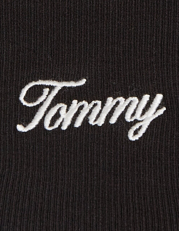 Camiseta Tommy Jeans con Logo Negra Mujer