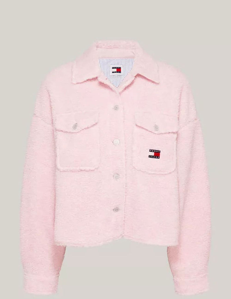 Chaqueta Tommy Jeans Afelpada Rosa Mujer